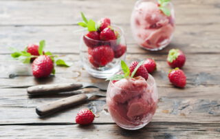 aardbeiensorbet